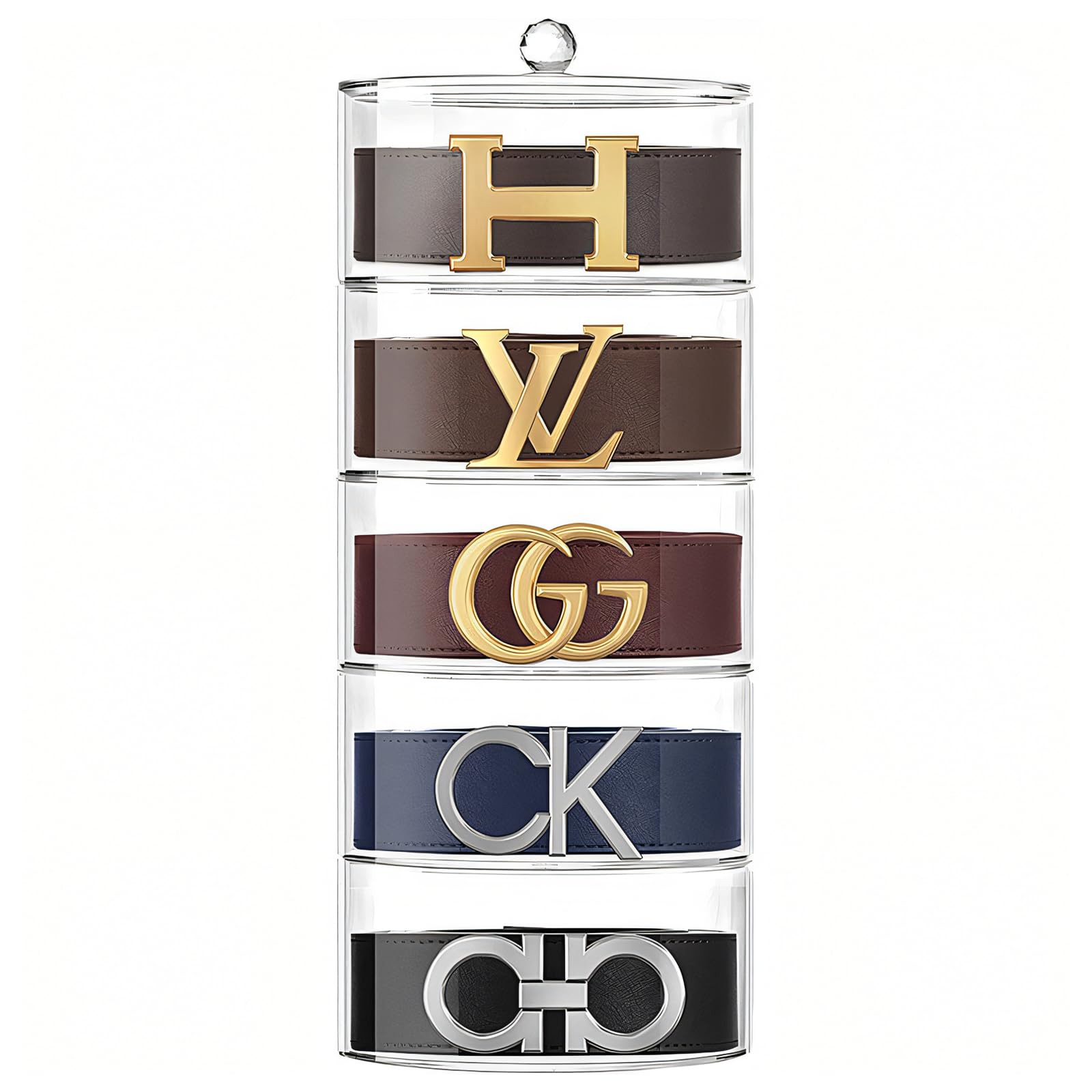 Acrylic 5-Layer Organizer & Display Case for Belts, Jewelry, Kitchen, and Closet Accessories - Tr... | Amazon (US)