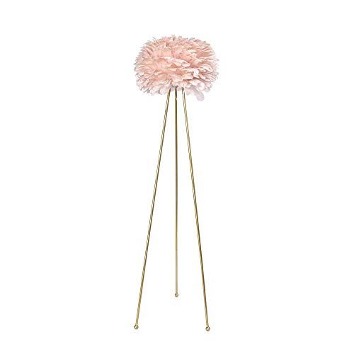 Maxax Feather Floor Lamp, Tripod Floor Lamp with Pink Feather Shade, Standing Light for Bedrooms/... | Amazon (US)