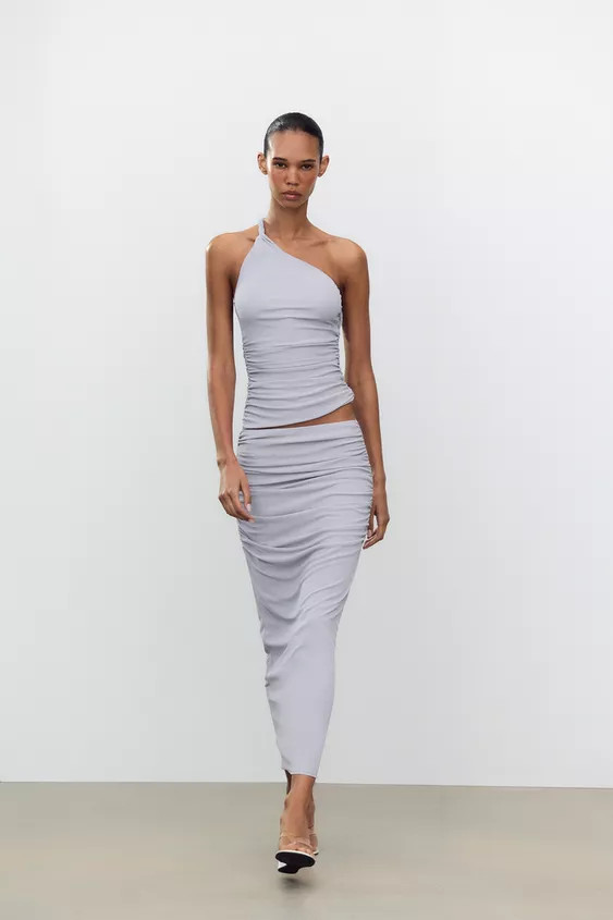 LANGER ROCK MIT RAFFUNGEN | Zara DE