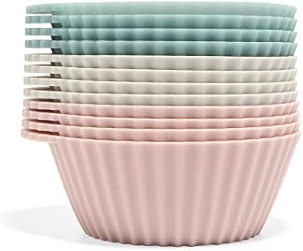 Amazon.com: The Silicone Kitchen Reusable Silicone Baking Cups Silicone Muffin Liners for Cupcake... | Amazon (US)