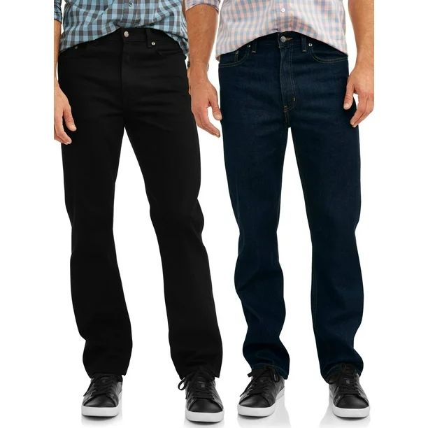 George Men's 2 Pack Bundle Relaxed Fit Jeans | Walmart (US)