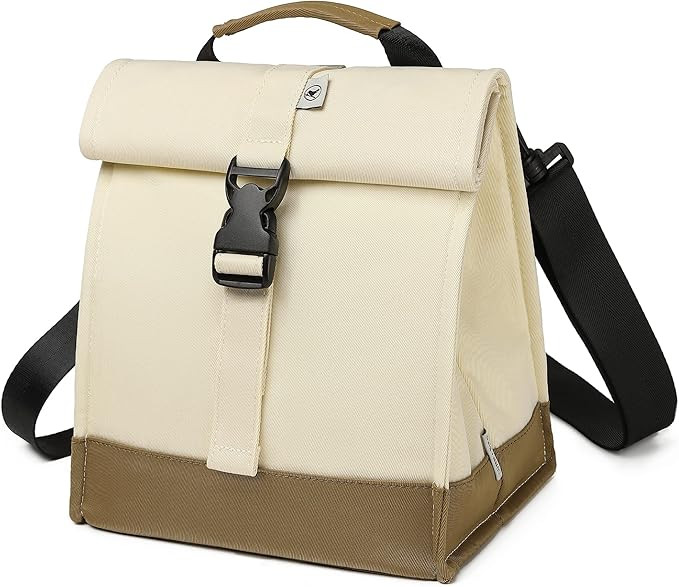 SUNNY BIRD Insulated Lunch Bag Rolltop Lunch Box Medium Lunch Cooler Tote for Women, Girls, Teens... | Amazon (US)