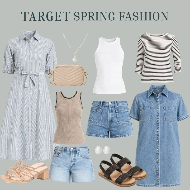 Easy spring outfits from Target 🌿 Denim dresses, striped tops, comfy tanks, and cute sandals that are perfect for everyday wear. These versatile Target finds make simple, stylish outfits for spring and summer.

// Target Spring Outfit, Casual Spring Outfit Ideas, Denim Dress, Striped Shirt Dress, White Tank Top, Ribbed Knit Tank, Denim Shorts, Striped Long Sleeve Tee, Neutral Crossbody Bag, Block Heel Sandals, Casual Strap Sandals, Everyday Chic Look, Minimal Chic Outfit, Capsule Wardrobe Outfit, Target Fashion Finds, Neutral Spring Outfit, Effortless Spring Style, Casual Everyday Outfit, Classic Spring Style, Target Outfit Ideas, Chic Casual Outfit, 2026 Spring Fashion Trends 

 #LTKSpringSale #LTKootd #LTKSeasonal