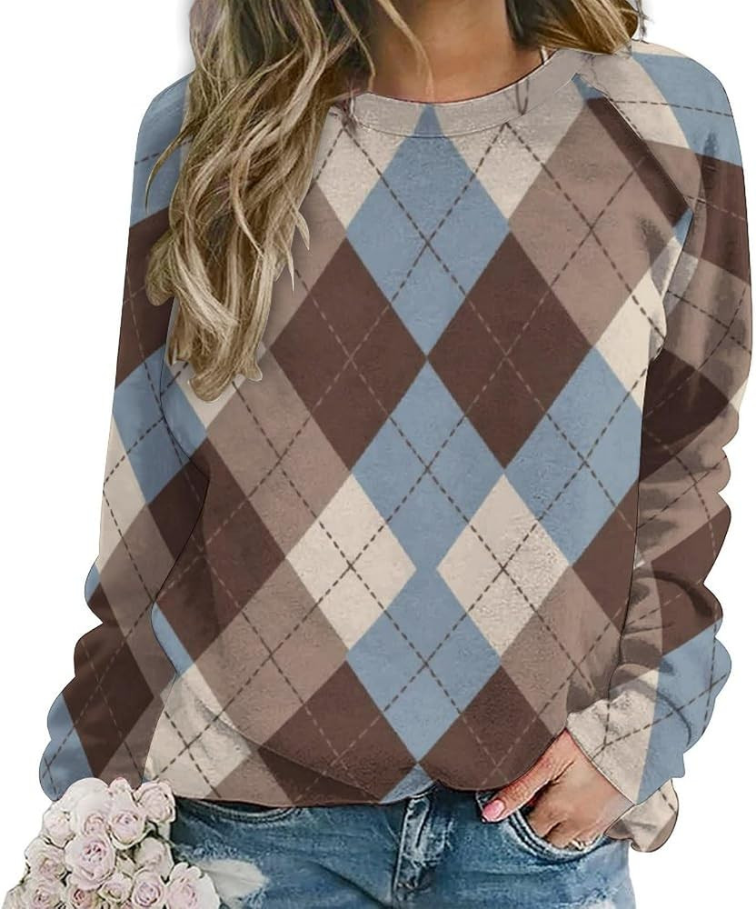 Women's Regular Fit Raglan Crew Jumper Minimalist Full Sleeve with Crewneck Line Breathable Pullo... | Amazon (US)