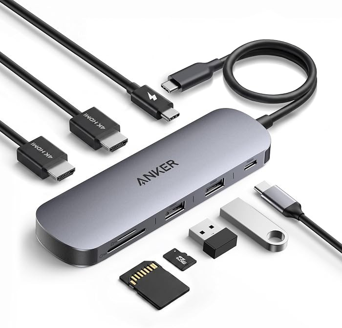 Anker Nano Laptop Docking Station Dual Monitor,8-in-1 USB C Hub for Windows | Amazon (US)