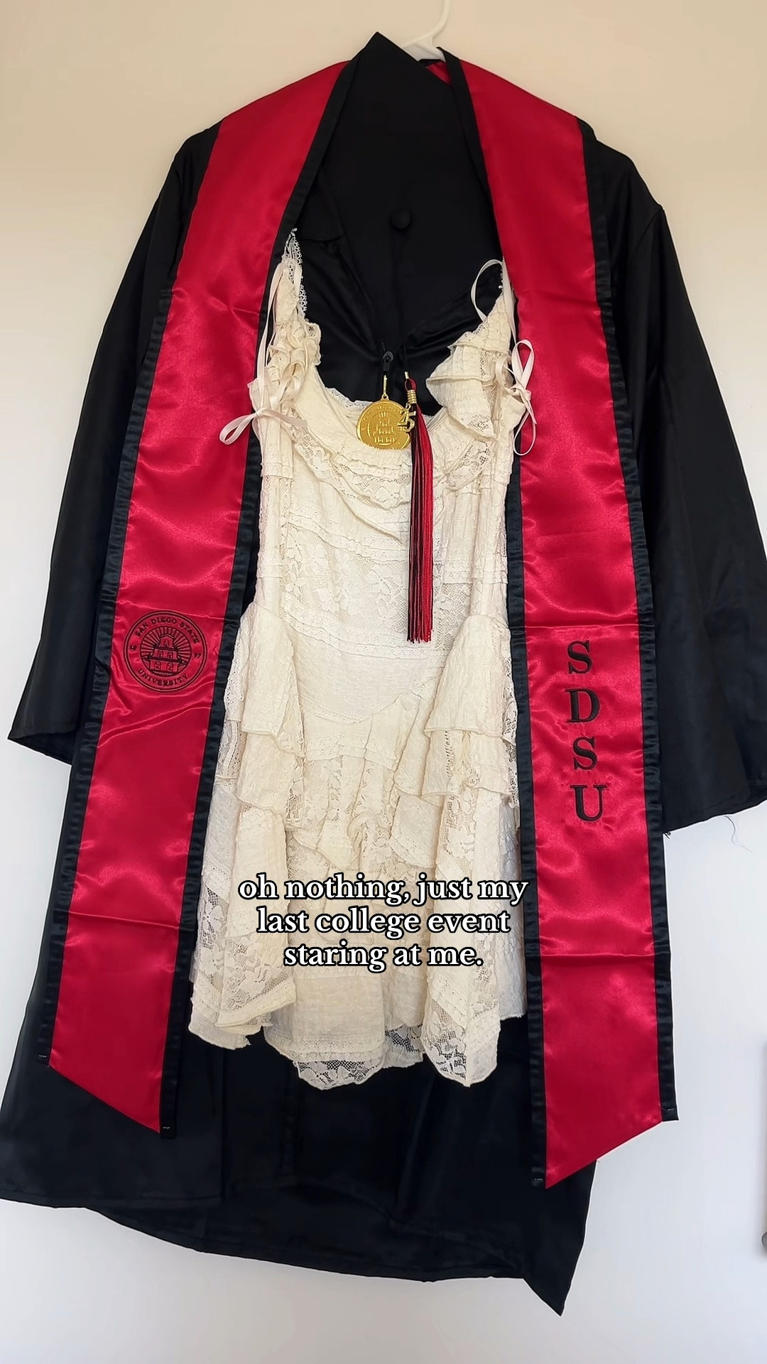 4 years goes fast ❤️🖤 #sdsu #sandiegostate #graduation #2025grad #postgrad #college #realitycheck #goodbyecollege #capandgown #whitedress #graduationdress #graduationinspo

#LTKParties #LTKStyleTip #LTKBeauty