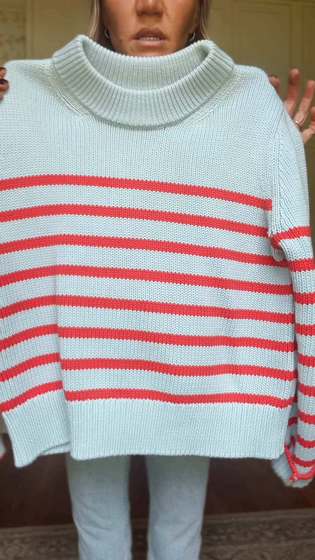 Small in the sweater!