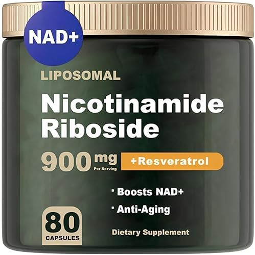 NAD+ Supplement - Liposomal Nicotinamide Riboside 900mg Resveratrol Quercetin - Organic NAD Supplement for Anti-Aging, Energy, Focus - 80 Capsules | Amazon (US)