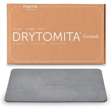 Large Stone Bath Mat (31.5 X 19.7 Inches) Drytomita Grande (Graphite Grey Color) Diatomaceous Earth  | Walmart (US)