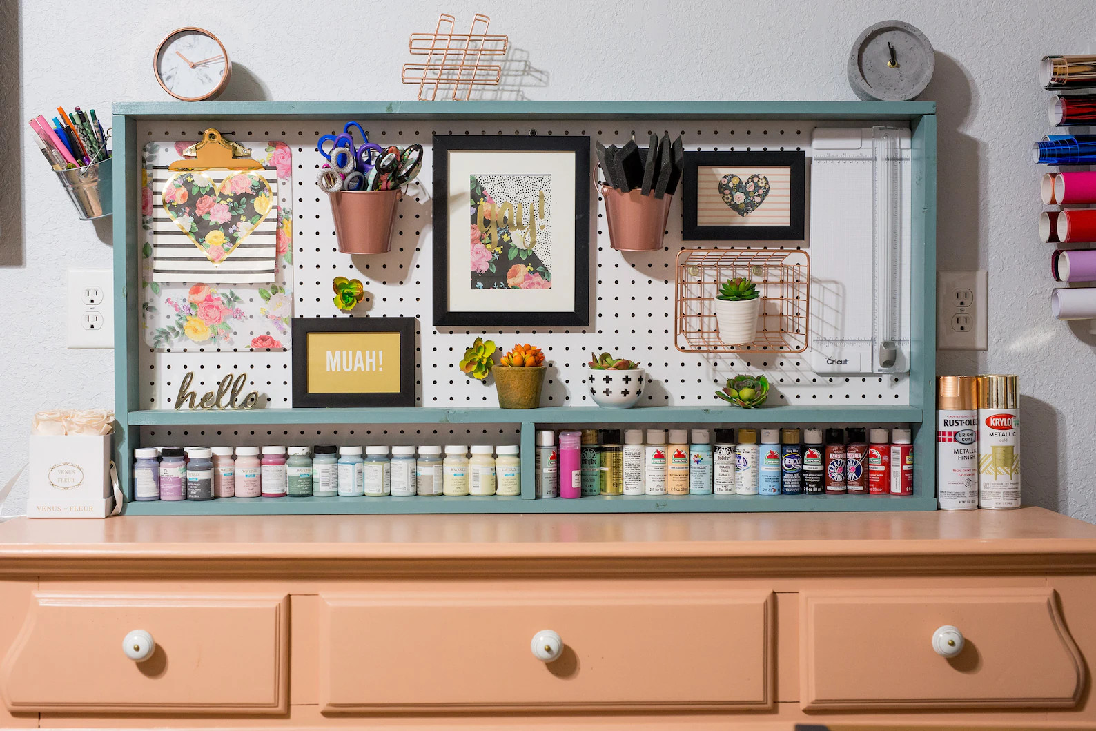 Peg Board Organizer for Craft Tools Pegboard Craft Room Organization Great Holiday Gift | Etsy (US)