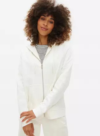 Buy Cream Zip-Through Hoodie XXL | Girls sixth form outfits | Tu | Tu Clothing