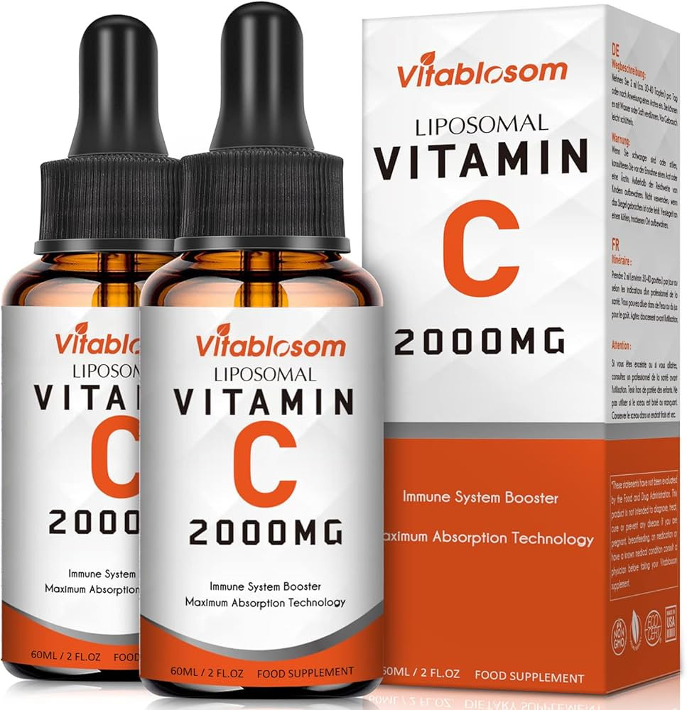 Liposomal Vitamin C 2000mg Liquid for Adults, High Absorption VIT C, Maximize Vitamin C, for Immu... | Amazon (US)