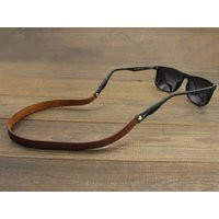 Monogrammed Leather Sunglass Strap, Handcrafted Full-Grain Spectacles Cord, Leather String Sunglasses Holder, Strap For | Etsy (US)