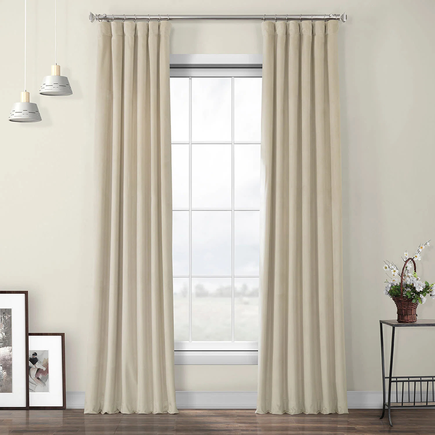 Heritage Red Barrel Plush Velvet Room Darkening Thermal Single Curtain Panel | Wayfair North America
