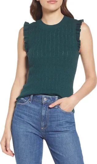 PAIGE Gardenia Cotton Blend Sweater Tank | Nordstrom | Nordstrom