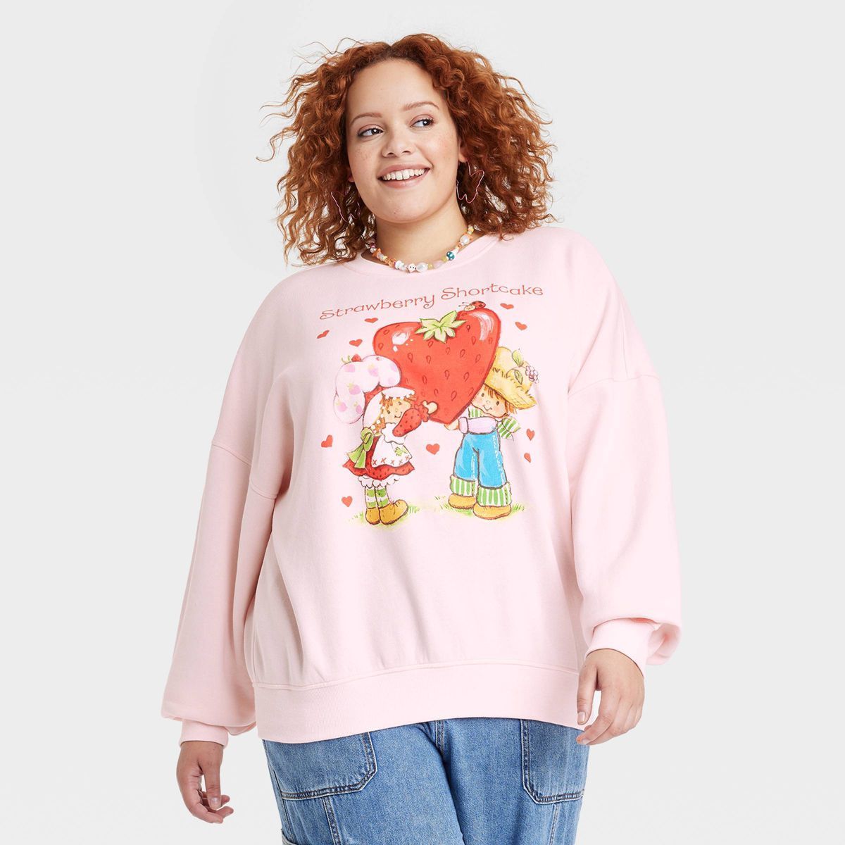 Women's Strawberry Shortcake Graphic Sweatshirt - Pink | Target
