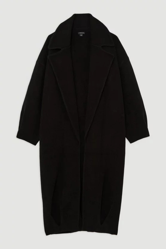 Compact Wool Blend Oversized Knit Coatigan | Karen Millen UK + IE + DE + NL