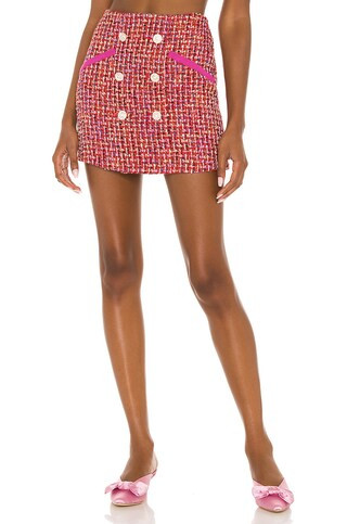 Lovers and Friends Nadja Mini Skirt in Pink & Red from Revolve.com | Revolve Clothing (Global)