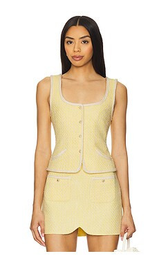 Amanda Uprichard Caligari Vest in Yellow from Revolve.com | Revolve Clothing (Global)