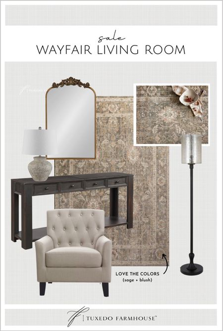 Living room refresh with the Wayfair sale. 

Area rugs, vintage rugs, wall mirror, floor lamp, console tables, table lamps, accent chairs, spring decor, home decor  

#LTKhome #LTKFind #LTKsalealert