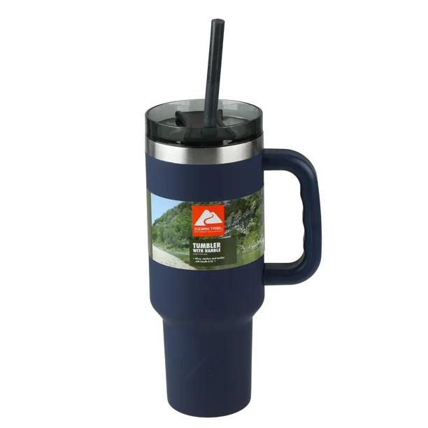 Ozark Trail 40 oz Vacuum Insulated Stainless Steel Tumbler Black | Walmart (US)