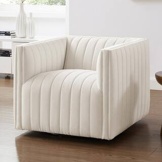 Art Leon Cube Deep Green Velvet Mordern Chic Channel-Stitch Leisure Accent Armrest Club Chair SF0... | The Home Depot