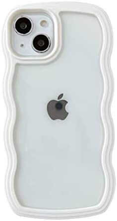 Caseative Cute Curly Wave Frame Shape Shockproof Soft Compatible with iPhone Case (White,iPhone 1... | Amazon (US)
