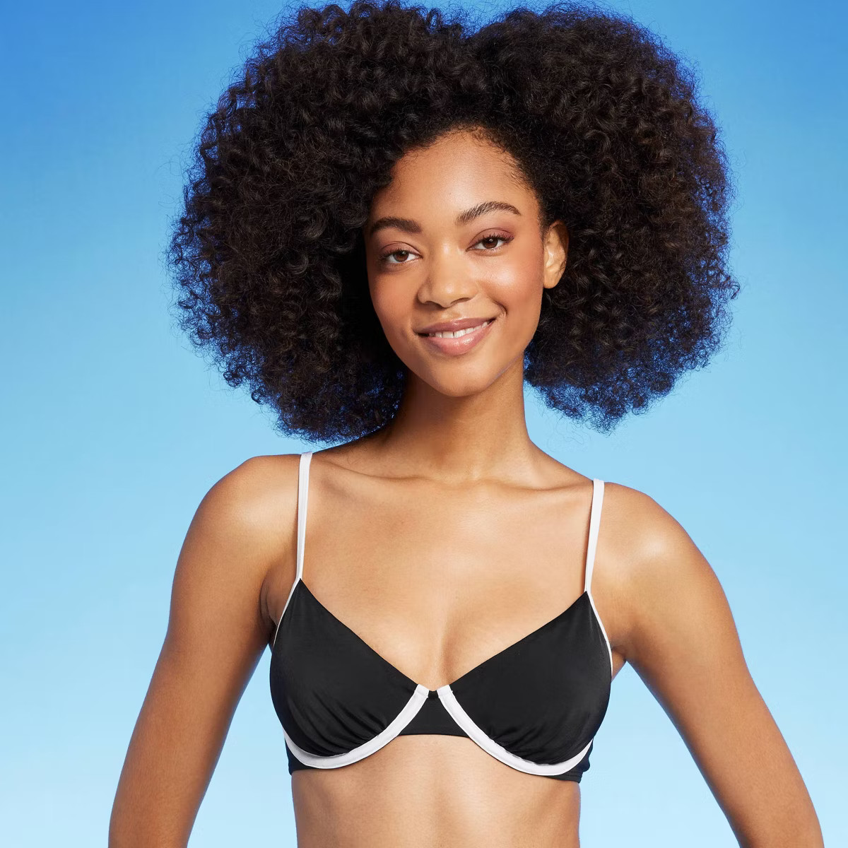Women's Underwire Contrast Band Bikini Top - Shade & Shore™ | Target