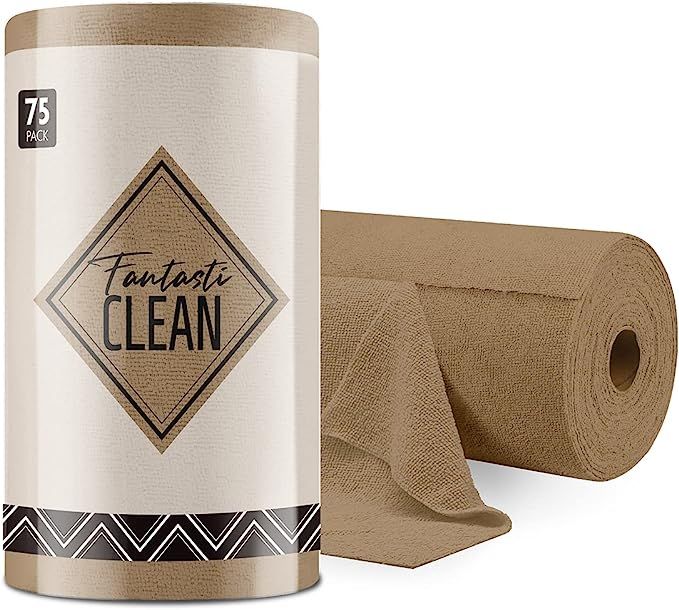 Fantasticlean Microfiber on a Roll Tear Away Cleaning Towels, Reusable and Washable Cloths, for C... | Amazon (US)