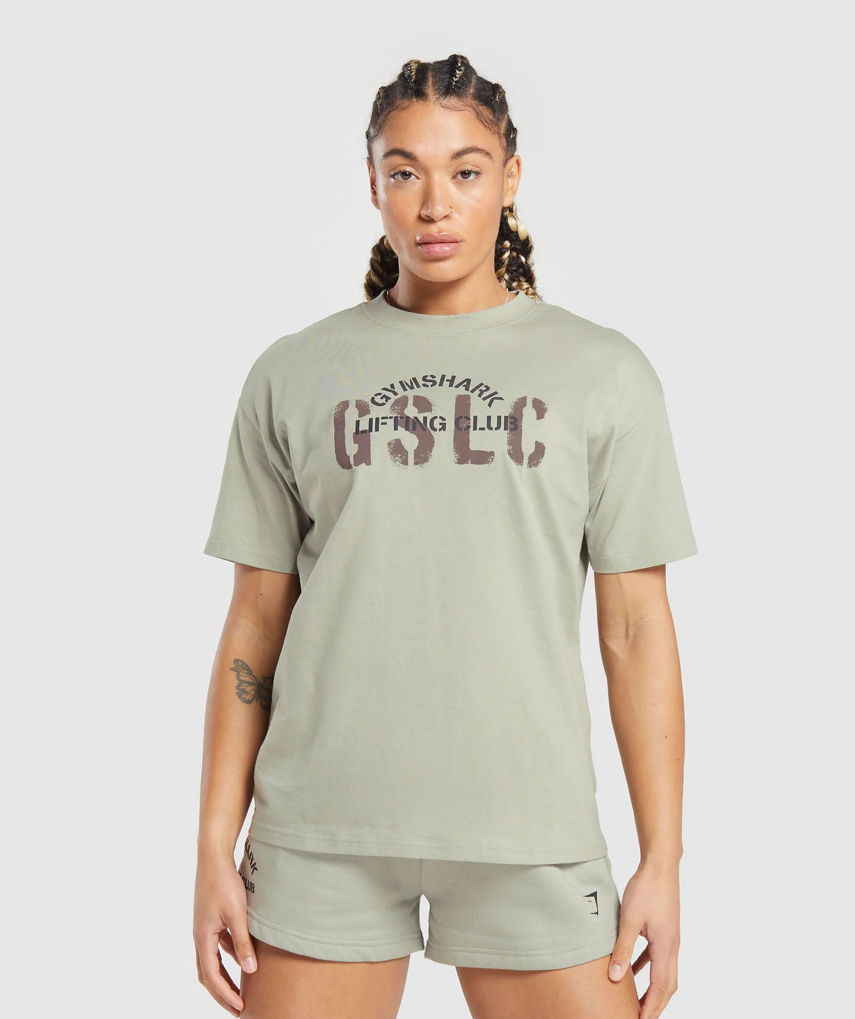 Gymshark Built Oversized T-Shirt - Stone Grey | Gymshark US