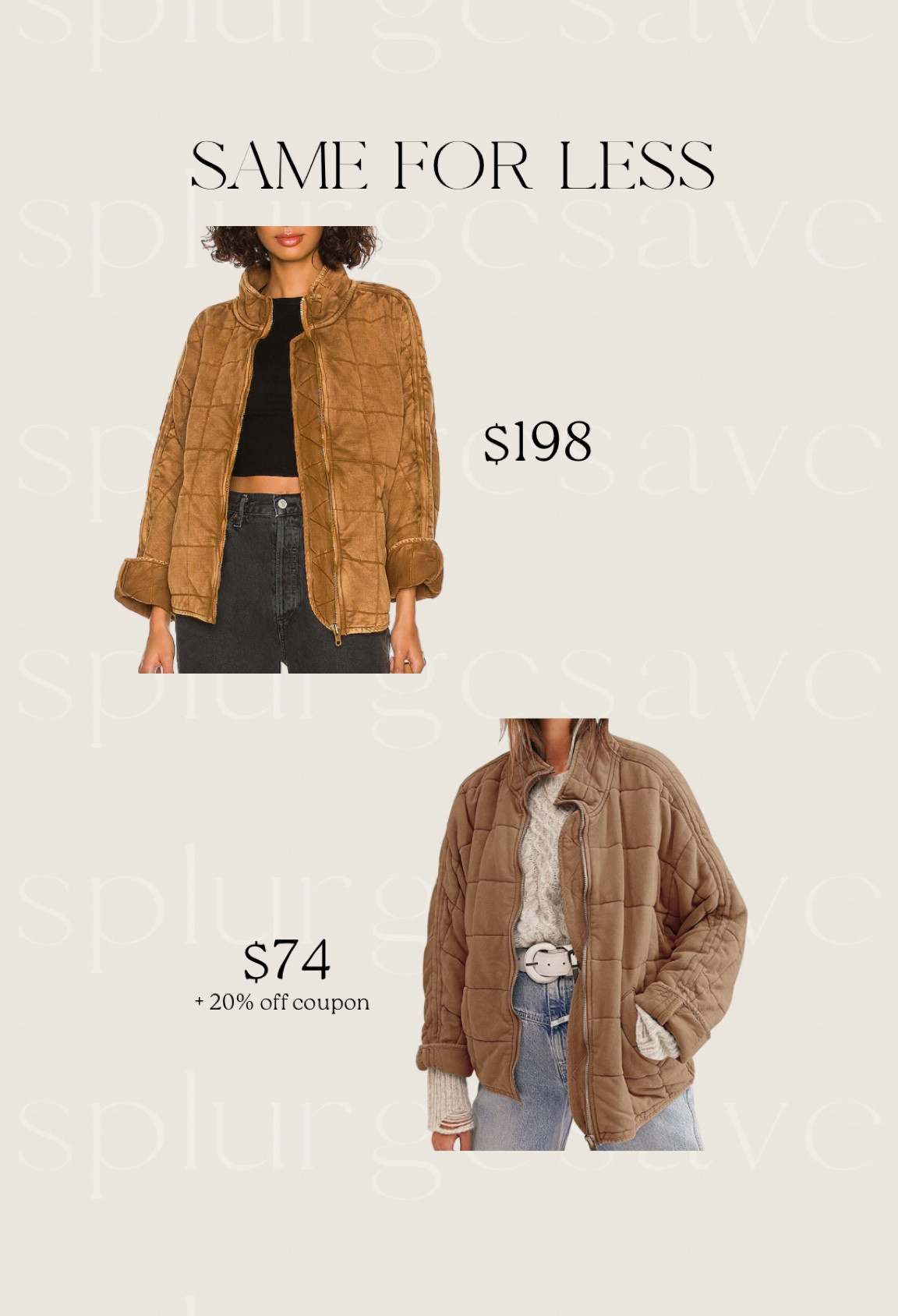 same for less
#freepeople #freepeopledupe #dupe #jacket #winter #winterjacket #sameforless #lookforless #onsale #sale #revolvesale

#LTKsalealert #LTKstyletip #LTKSeasonal
