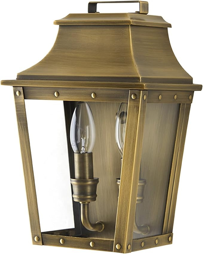Acclaim Lighting 8423AB | Vintage Solid Brass Two Light Dimmable Wall Mounted Outdoor Wet Rated L... | Amazon (US)