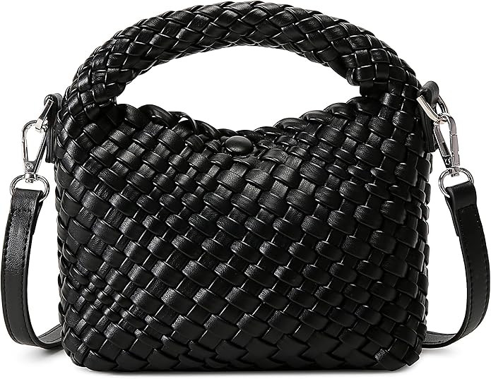 Fashion Small Woven Bag for Women, Handmade MINI HOBO Tote Bag Crossbody Handbag Travel Summer Be... | Amazon (US)