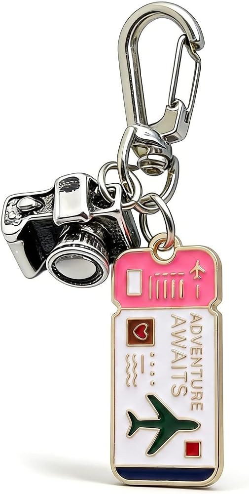 Cute Travel Keychain Purse Bag Charms for Hangbags Tote Bags Backpacks Luggage Charms Flight Atte... | Amazon (US)