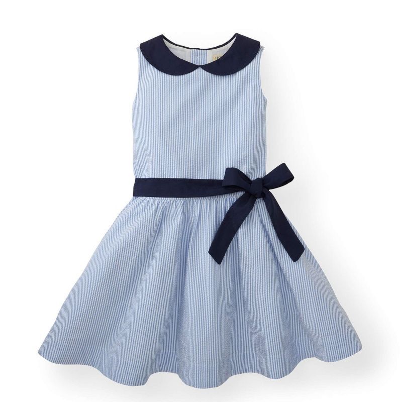 Hope & Henry Girls' Seersucker Peter Pan Collar Dress, Toddler | Target