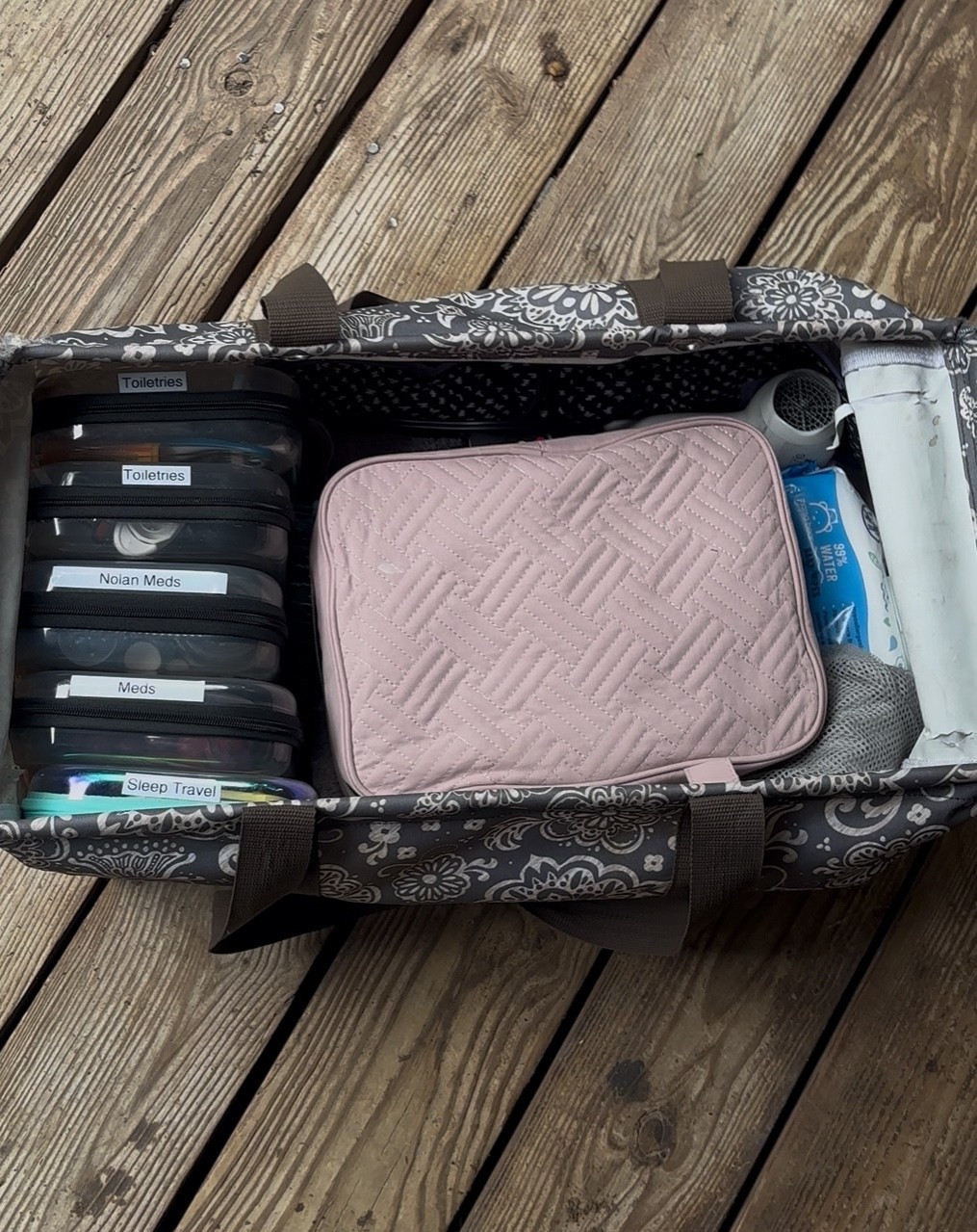 Camping shower bag