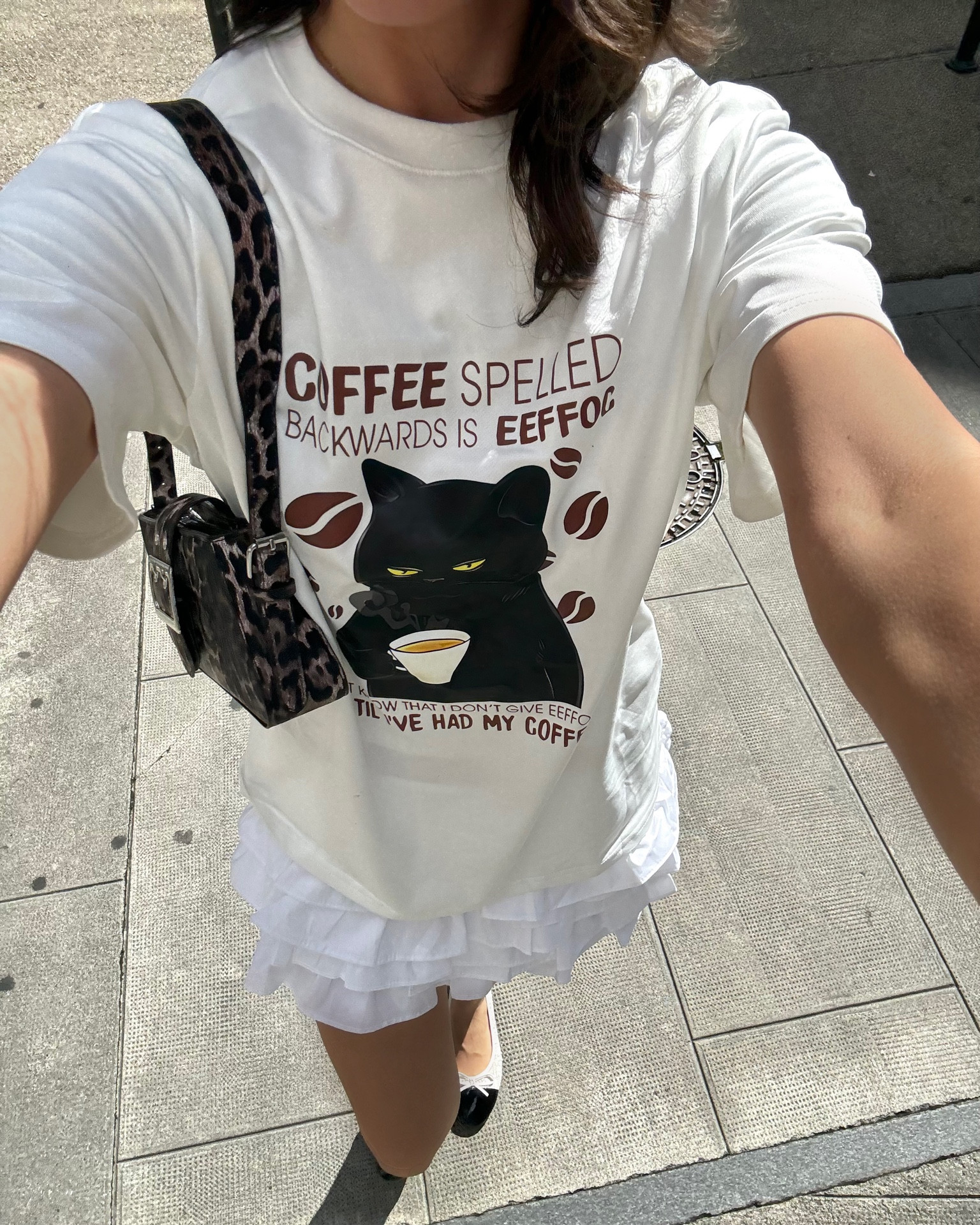 cute funny tshirt with ruffled skirt and ballerinas - funny cat tshirt for summer season 😽⭐️☕️💗

#LTKdeutschland #LTKsummer #LTKeurope