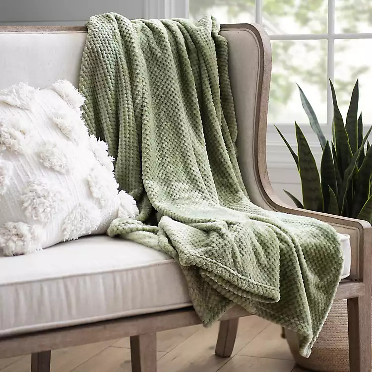 Green Heavenly Plush Bubble Throw | Kirkland's Home