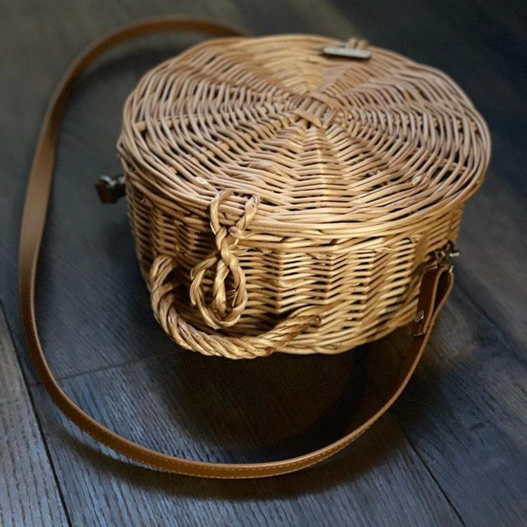 Natural Wicker Shopping Handbag, Picnic Wicker Basket, Handwoven Picnic Basket, Handmade Wicker a... | Etsy (UK)