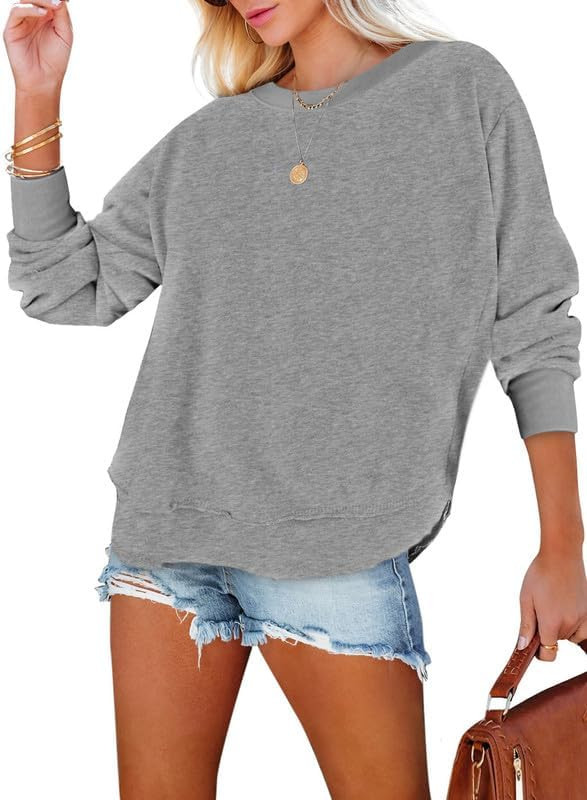 SHEWIN Oversized Sweatshirt for Women 2024 Casual Long Sleeve Pullover Crewneck Fall Fashion | Amazon (US)