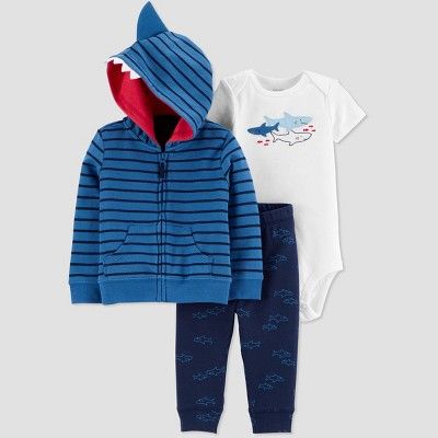 Baby Boys' Sharks Top & Bottom Set - Just One You® made by carter's Blue | Target