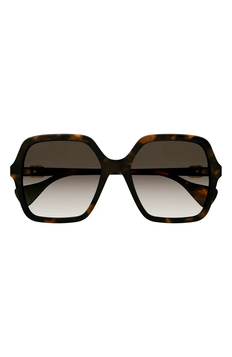 Gucci 56mm Polarized Square Sunglasses | Nordstrom | Nordstrom