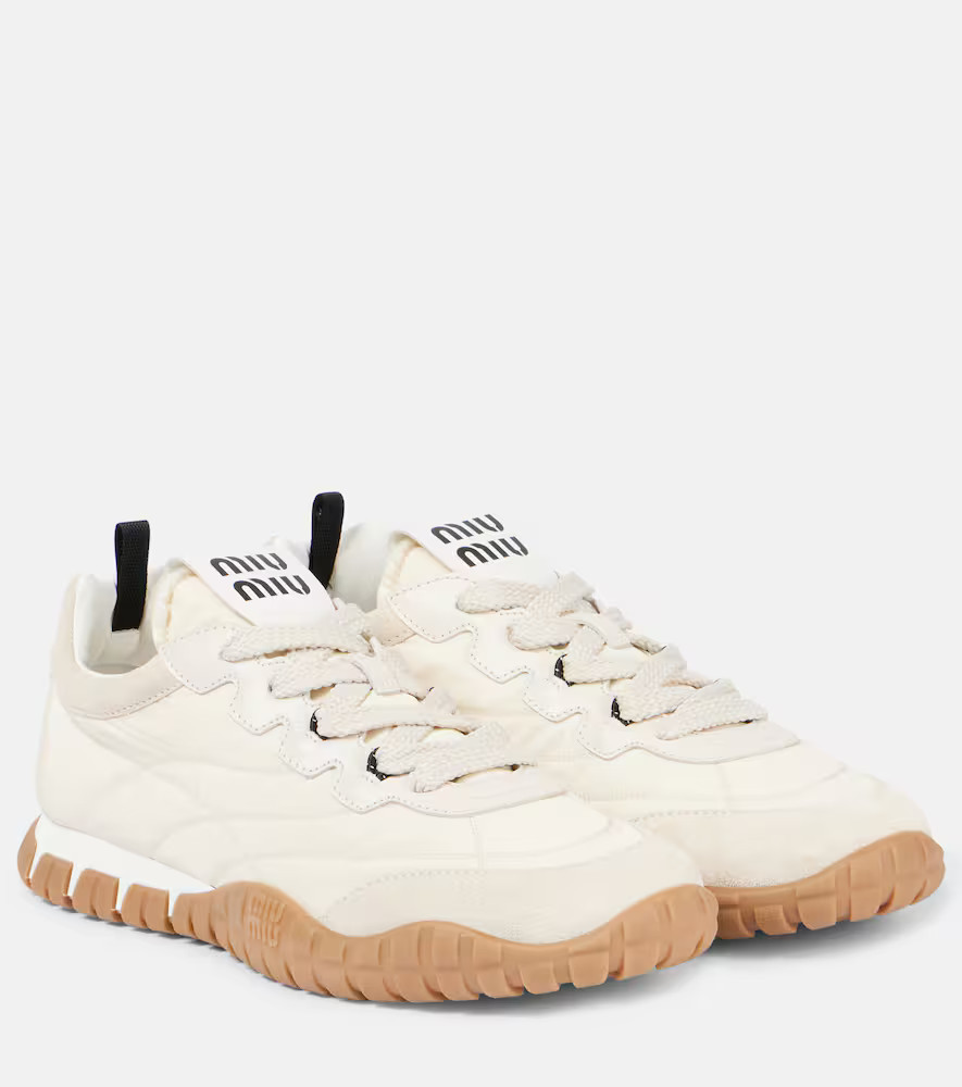 Miu Miu Tyre suede-trimmed sneakers | Mytheresa (US/CA)