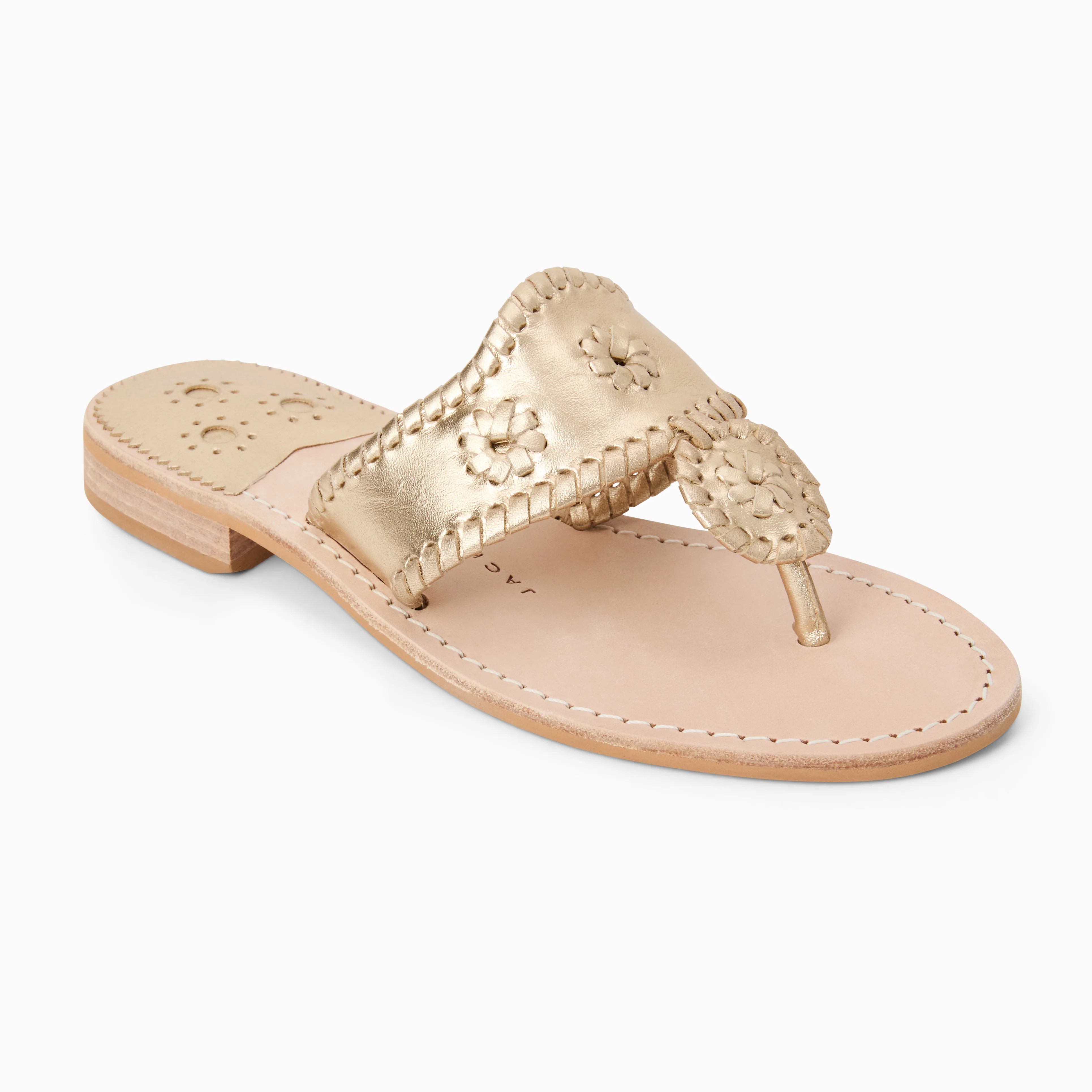 Jack Rogers Women's Original Jacks Sandal Metallic Gold (Size 11) | Jack Rogers