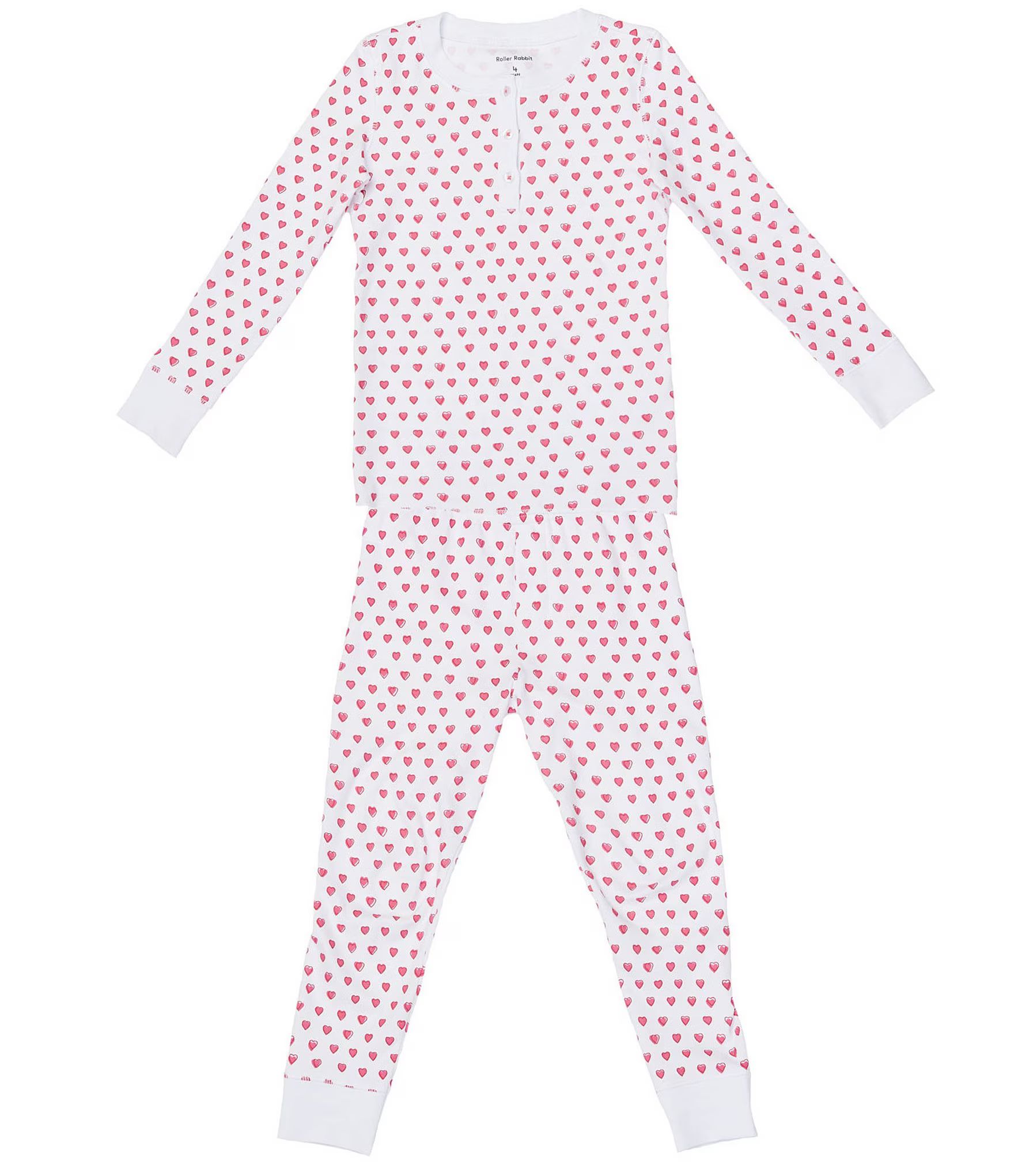 Baby/Little Girls 12 Months-6 Hearts 2-Piece Family Matching Pajama Set | Dillards