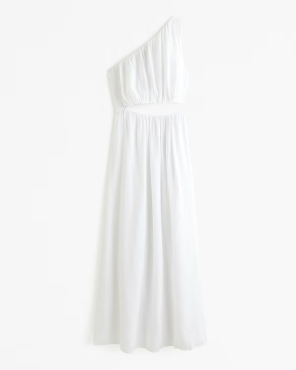 Women's One-Shoulder Cutout Midi Dress | Women's Dresses & Jumpsuits | Abercrombie.com | Abercrombie & Fitch (US)