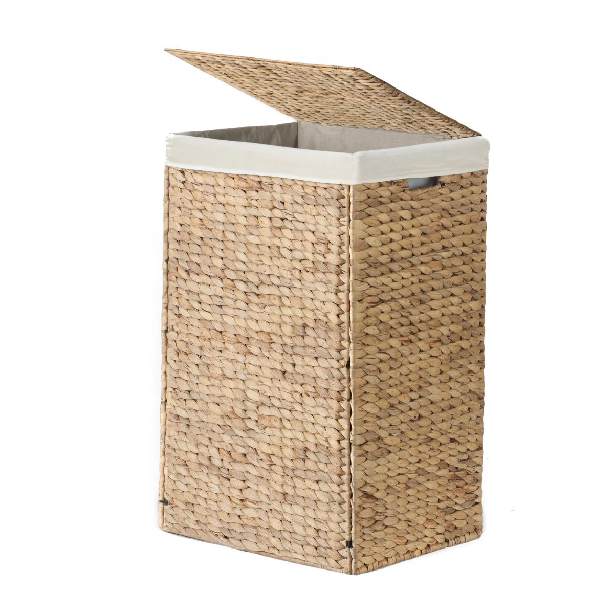 Nivora Water Hyacinth Laundry Hamper Brown 15 x 11.8 x 24 Inches with Removable Liner - Woven Org... | Wayfair North America