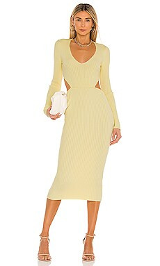 Camila Coelho Rosabella Midi Dress in Yellow from Revolve.com | Revolve Clothing (Global)