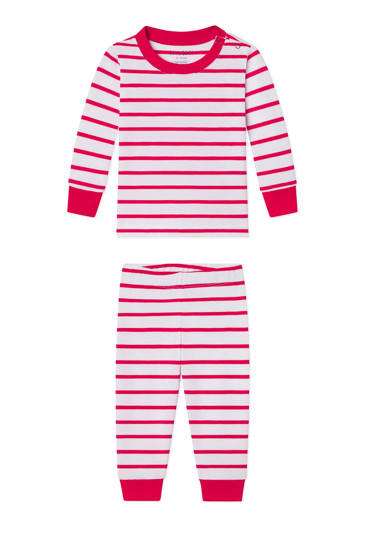 Baby Long-Long Set in Red Stripe | Lake Pajamas