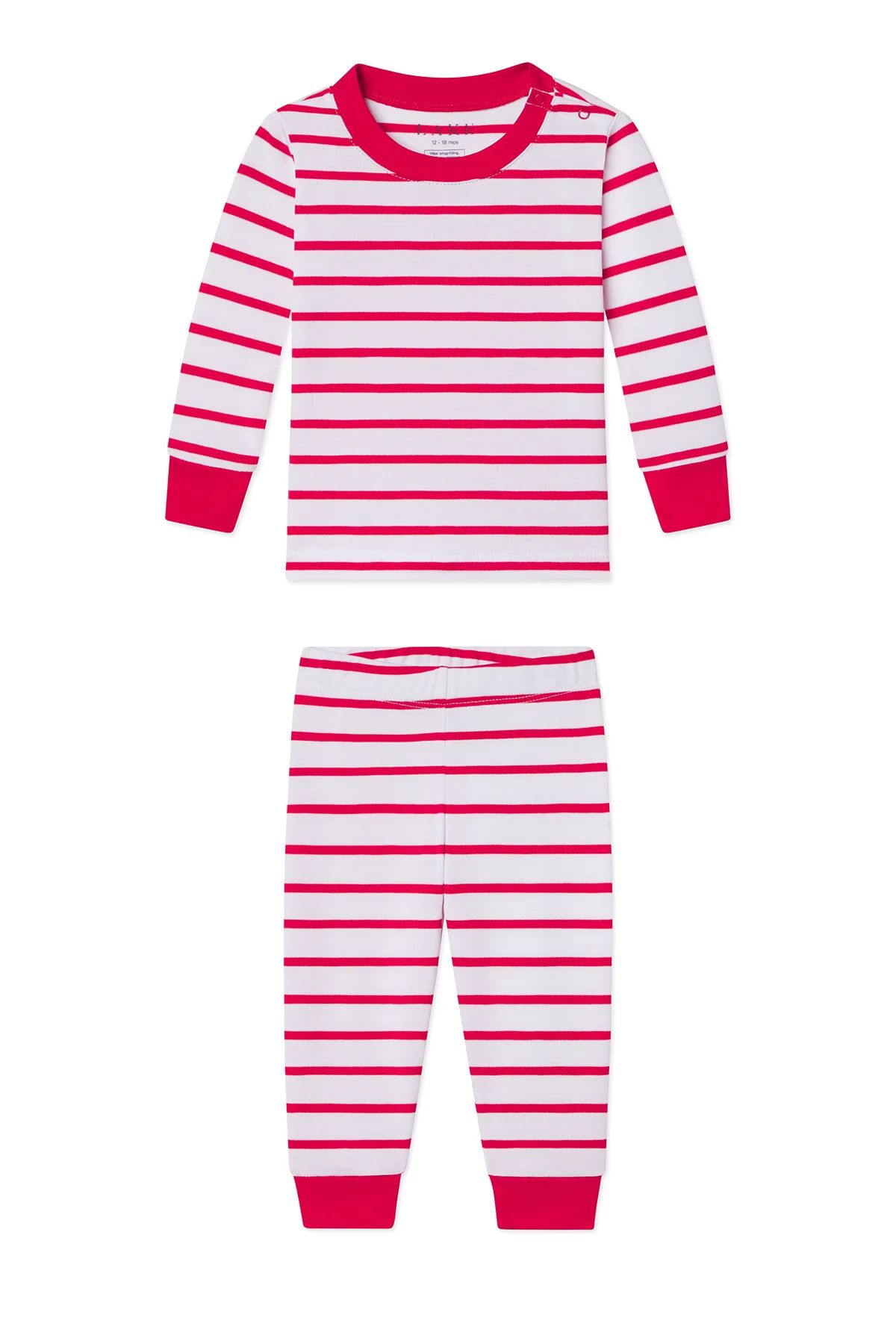 Baby Long-Long Set in Red Stripe | Lake Pajamas